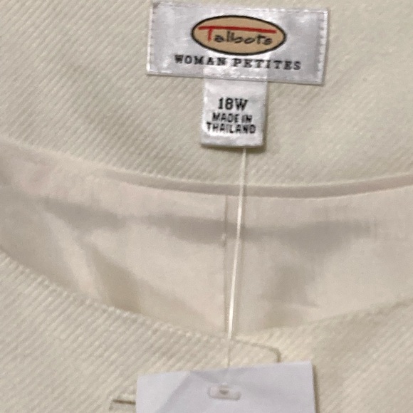 TALBOTS Collarless A-Line Blazer Jacket NWT - Picture 9 of 9